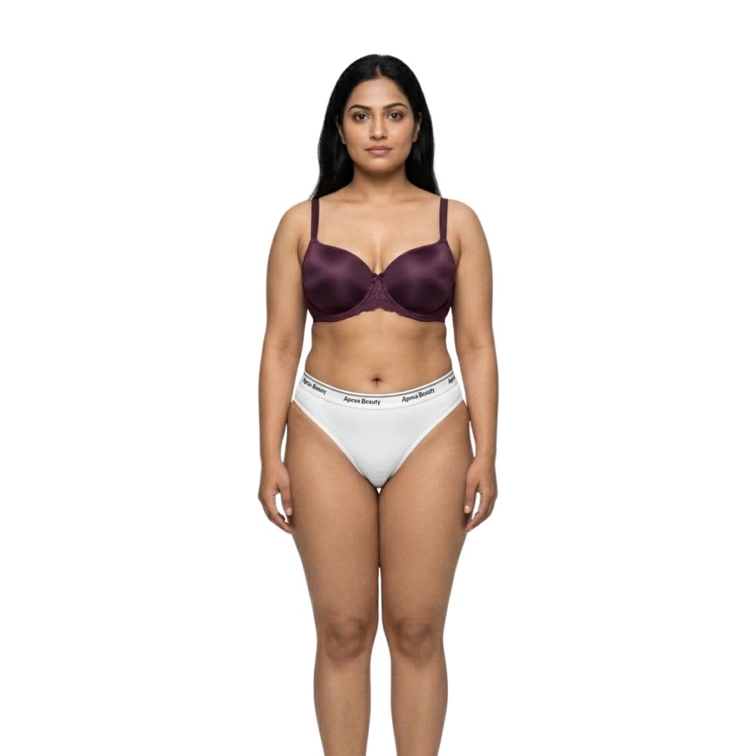 Women Thong Bikini Panty | Low Waist G-String Underwear | Soft Stretchable Comfortable Innerwear Pack of 1 (White)-image-19