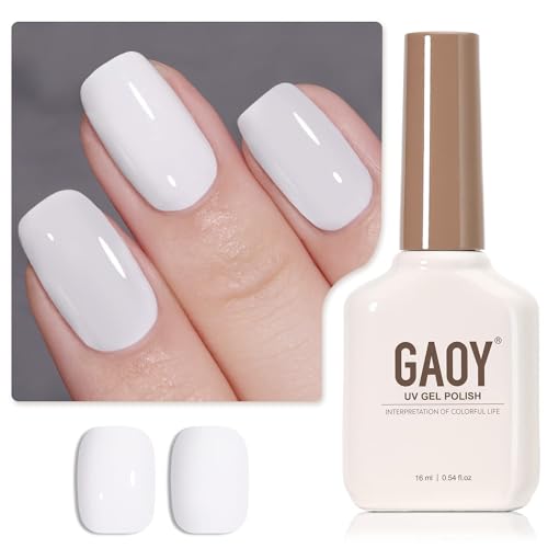 GAOY Nude Jelly Gel Nail Polish, 16ml Sheer Translucent Netural Soak Off Gel Polish, UV Light Cure for Nail Art DIY at Home, 3157 Bare Glow