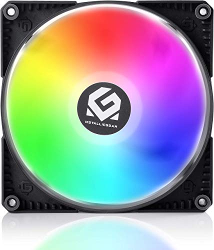 MTALLICGAR MetallicGear SKIRON MG-F140 D-RGB PWM, 4-Pin High Airflow D-RGB Fan (140mm, Black Fan Frame with Matte White Blades) - Powered By Phanteks