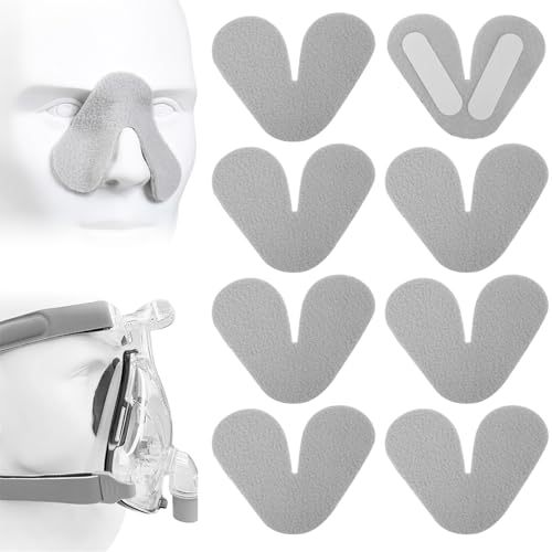Nose Pads for CPAP Mask 8Pcs Comfort Nasal Pads Avoiding Air Leaks Mask Liners for CPAP Macine Nose Bridge Protector Reduce Pressure Indentation