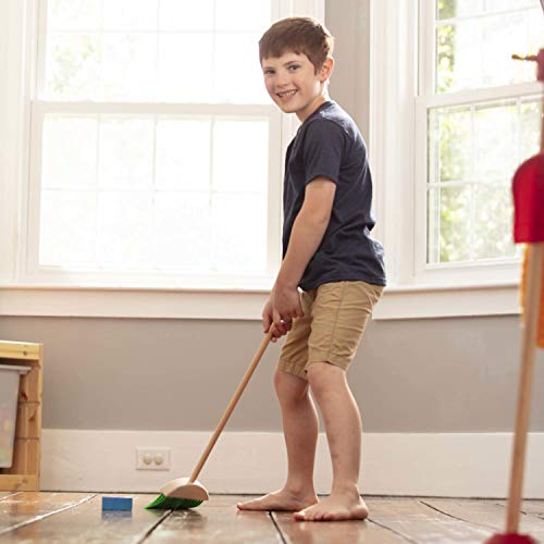 Melissa & Doug Dust! Sweep! Mop! 6-Piece Pretend Play Cleaning Set - Broom, Duster, Kid-Sized Cleaning Toys For Boys And For Girls #TOP7