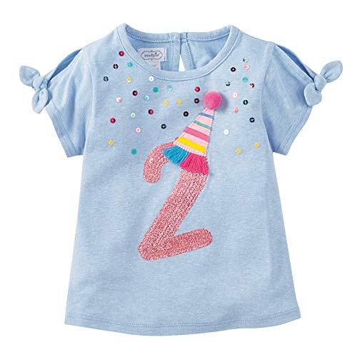Mud Pie Two Birthday Tee Blue