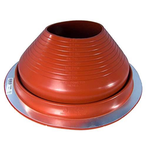 Limited Discount Dektite #8 Red Silicone Metal Roof Pipe Flashing, Round Base, Pipe OD 7 - 13