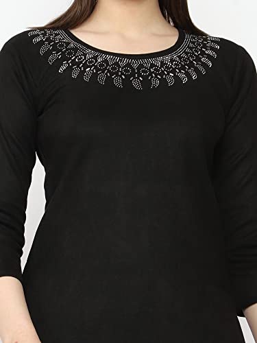 Image of FNOCKS Women's Fleece Velvet Fabric Kurta Palazzo Set with Pocket