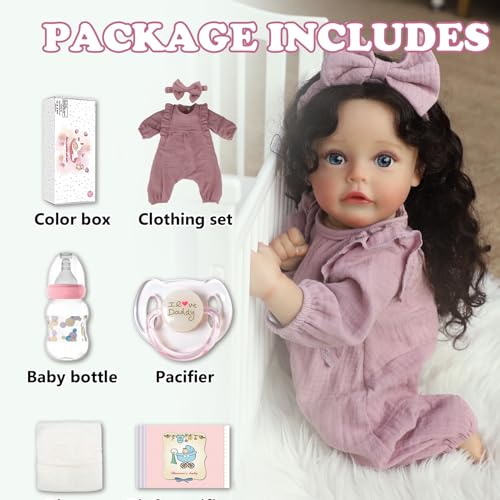 Muñeca Realista Reborn Bebé Niña 18 Pulgadas SCOM miniatura 6