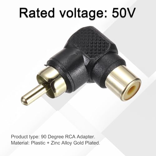 Adaptador RCA a cable de altavoz MECCANIXITY 90 grados miniatura 4