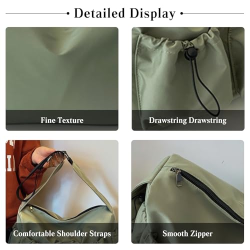 Bolso de nylon impermeable para mujer con múltiples bolsillos miniatura 4