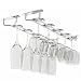 Wallniture Stemware Wine Glass Rack Hanger Under Cabinet Storage Chrome Finish 17 3/4 Inch Set of 2
