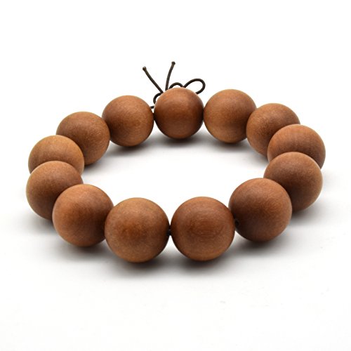 Zen Dear Unisex Teak Wood Prayer Beads Buddha Buddhist Beads Necklace Bracelet Beads (18Mm 13 Beads) #TOP2
