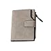 Produktbild Vintage Design Reißverschluss Haspe Brieftasche Frauen Leder Weibliche Geldbörse Kreditkarteninhaber Kurze Geldbörse Lady Clutch Matte Brieftasche - Grau