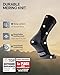 DANISH ENDURANCE Hiking Socks Women & For Men, Merino Wool Socks, Crew Mens, Womens Moisture Wicking, Work, Calcetines para Hombre, Black/Grey, Large