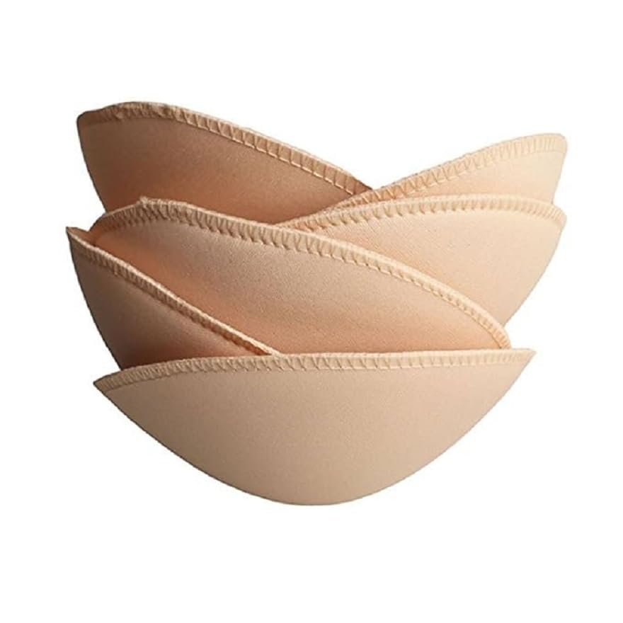 Women’s Soft Nylon Bra Inserts Pads | Pack of 3 Pairs Round Removable Cups | Suitable for Sports Bra, Bikini, Swimsuit & Mastectomy Bras | A/B Size Beige (A3)-image-27