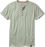 Legendary Whitetails Mens Henley Short Sleeve Casual Fit Shirt, Dusty Sage, X-Large