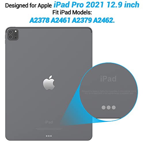 iPad Pro 12.9 Hülle Asgens Schwarz für 2021 Modelle