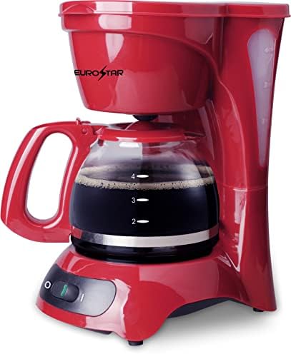 EUROSTAR 4-Cup Coffeemaker (Burgandy)