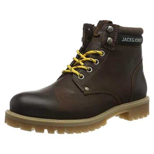 JACK & JONES Jfwstatton Leather, Botas Clasicas para Hombre, Marrón (Coffee Bean Coffee Bean), 44 EU