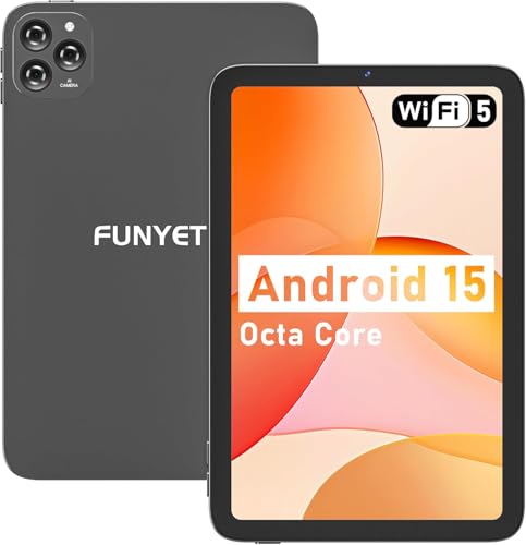 FUNYET Tablet 10 Pulgadas Android 15, 8 GB RAM + 128 GB ROM(TF 1TB), Tablets Octa-Core, Widevine L1...