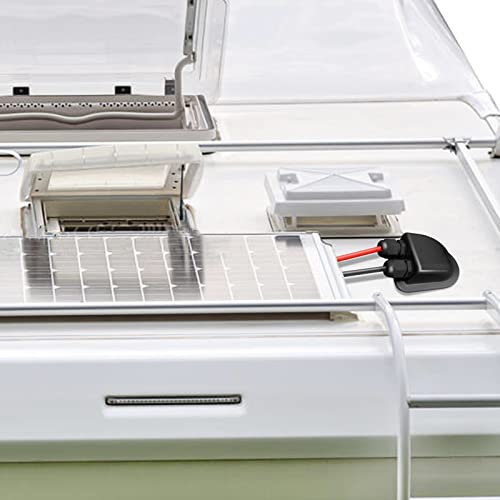 QILUCKY Solar Kabeldurchführung, Dachdurchführung Doppel Kabeleinführungs Wetterfestes ABS Anschlussdose für Solarprojekt Wohnmobil Wohnwagen Boot (Schwarz)
