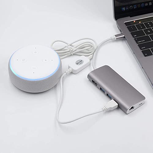 Digitcont Usb 5V To Dc 12V 4Mm X 1.7Mm Power Cable, Compatible With Echo Devices, Usb Voltage Step Up Converter Cable, Power Supply Adapter Cable, 4 Feets, Dc 5V To Dc 12V Cable #TOP4