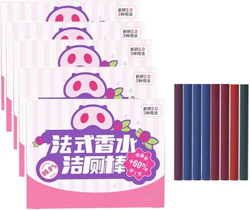 Palitos de limpieza de inodoro con perfume, barras de limpieza concentradas multifuncionales, limpiador de inodoro descalcificador, limpiadores de cuencos, fragancia de larga duración y fácil de usar