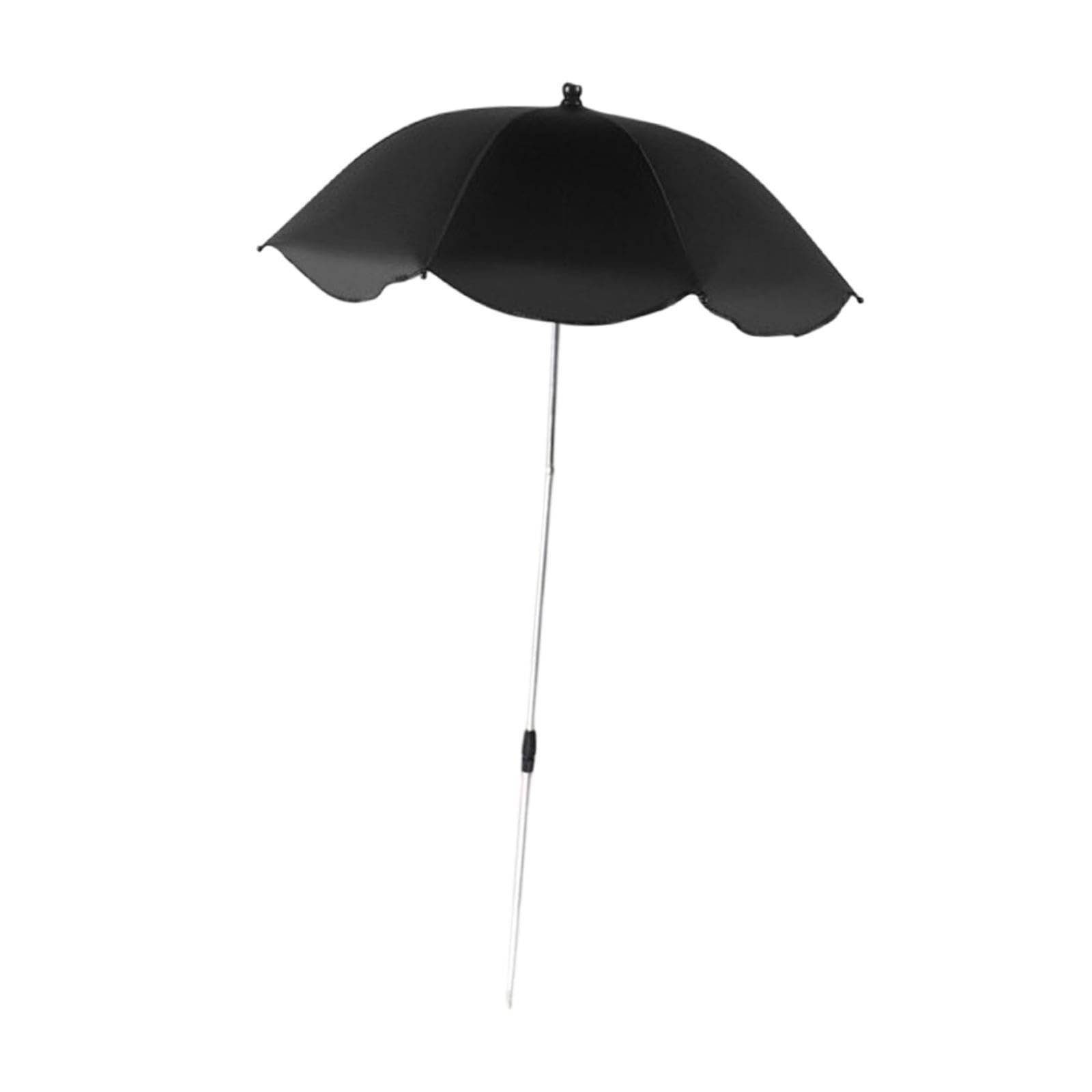 Plant Umbrella Adjustable Sturdy Garden Umbrella Shade for Planters Pot Yard Black-image-42