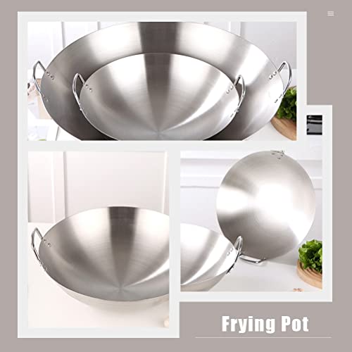 Wok acero inoxidable con mango redondo, 26 cm miniatura 4