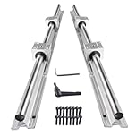 CNCMANS Linear Guide Rail 2Pcs SBR12 1200mm Stainless Steel Linear Rail with 4Pcs SBR12UU Bearing Blocks, Linear Rail Guide Rail CNC Parts for Automated Machines (SBR12 47.24inch)