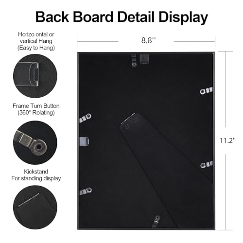 Bkbot - Set Di 3 Cornici Portafoto In Metallo Dorato Con Vetro Hd, Per Foto Da 13 X 18 Cm Con Passepartout O 20,5 X 28,5 Cm Senza Tappetino, Da Appendere Alla Parete E Espositore Da Tavolo - 3