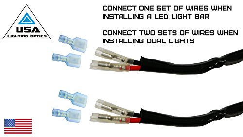 #1 Usa Lighting Optics 40 Amp Universal Wiring Harness Comes With 40 Relay, Illuminated On/Off Rocker Switch For Offroad Led Light Bars And Work Lights, Utv, Truck, Razor Rzr, Ranger #TOP3