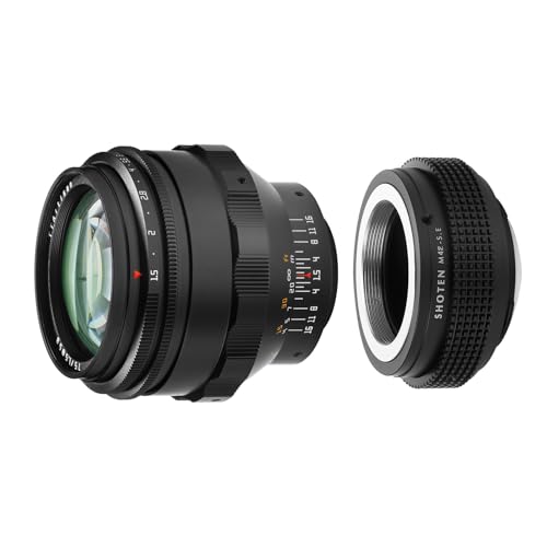 TTArtisan 75mm F1.5 M42マウント レンズ ぐるぐるボケ フルサイズ 中望遠 大口径 単焦点 レンズ + Eマウント変換アダプター SHOTEN M42-SE 銘匠光学