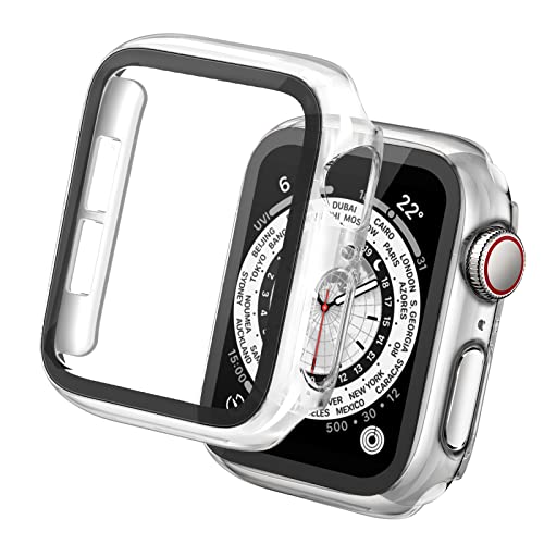 Tuocal 2 Pack Hard PC Case Compatible with iWatch 40mm 44mm Series 6/5 / 4/3 / SE