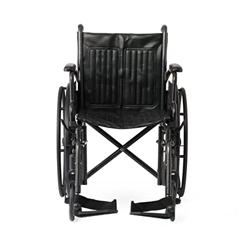 Medline K2 Basic Wheelchair With 18"W Seat, Removeable Desk-Length Arms And Swing-Away Leg Rests #TOP6