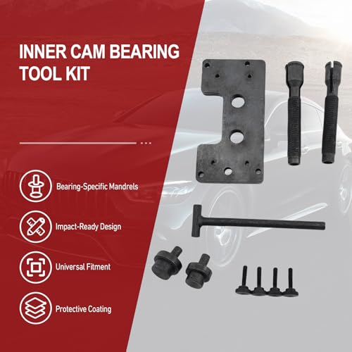 Image of Inner Cam Bearing Tool Kit Compatible with Harley Davidson Twin Cam 88 /96 /103 /110 & Dyna Models, Professional Installer & Puller Set