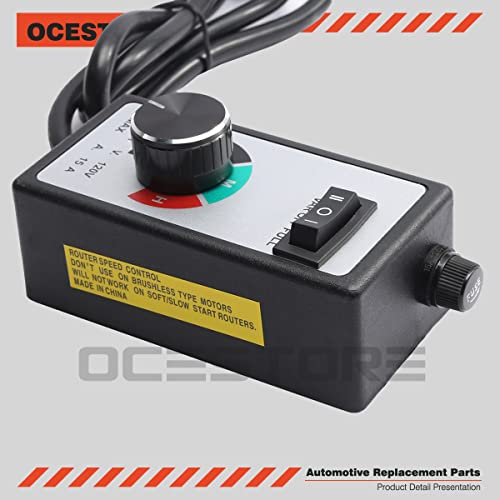 Controlador de velocidad variable para ventiladores OCESTORE, 120 V CA, 15 A, para ventiladores de conducto e hidroponía miniatura 4