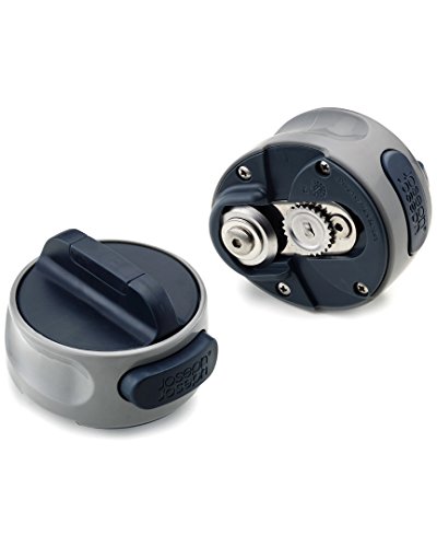 Joseph Joseph Can-Do Compact Can Opener Easy Twist Release Portable Space-Saving Manual Stainless Steel, Gray