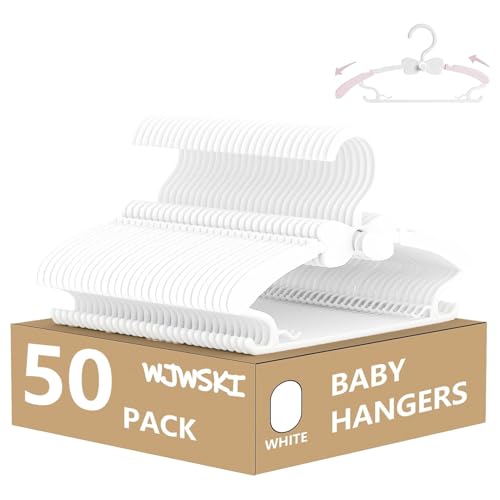 Baby Hangers 50 Pack: Adjustable 11-14.5" Hangers for Kids