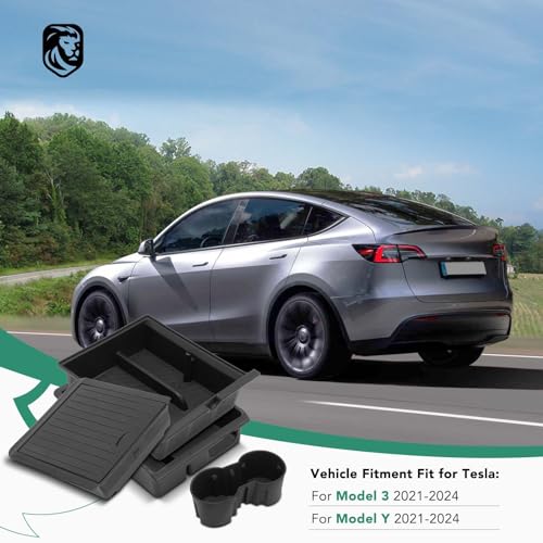 Organiseur console Tesla Model Y boîte cachée pour sécuriser vos objets de valeur - 3
