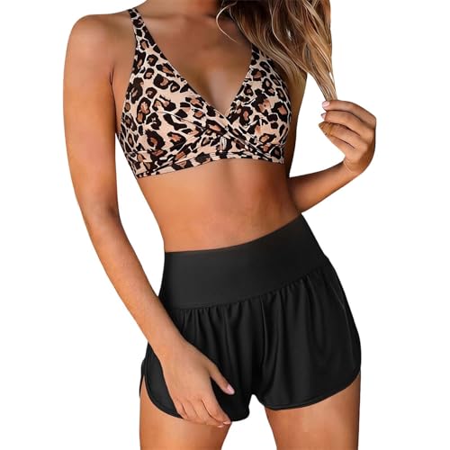 Tankini élégant à coupe haute avec culotte pour plage