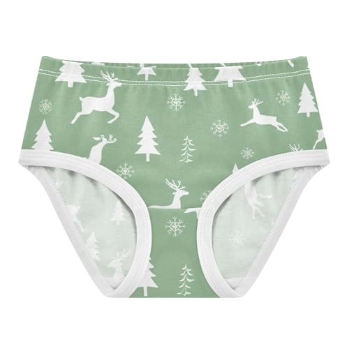 Fun Toddlers Underwear Floral 2t Cotton Cute Panties Girl White Reindeer Green Briefs Kids Undies