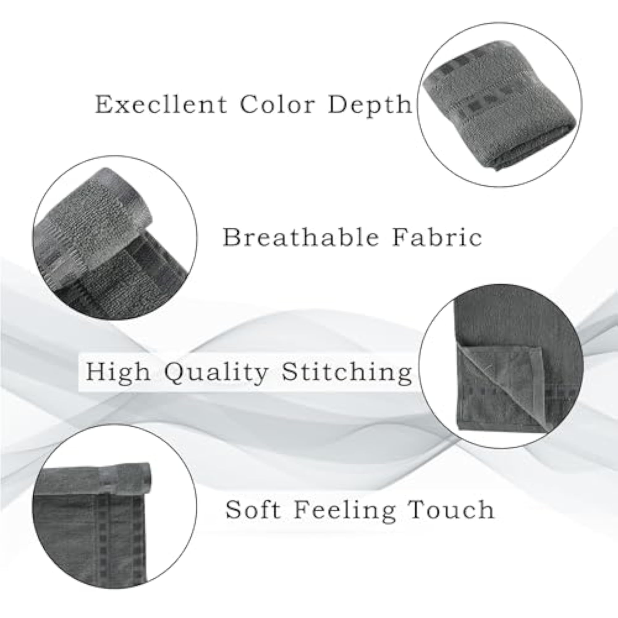 Pack of 3 Cotton Hand/Face Towels for Men & Women