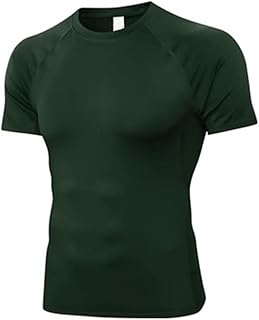 compression shirt Camisa justa de manga curta de secagem rápida, estilo masculino de manga curta, camisa base de corrida para treinamento esportivo,