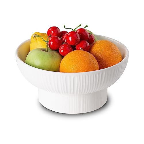 Tanirapel Ceramic Fruit Bowl for Kitchen Counter, 8.5" Fruit Basket