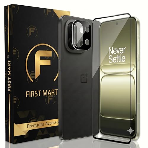Image of FIRST MART Tempered Glass for Oneplus 13s with Black Camera Lens Protector & Installation Kit | HD Clear, Edge-to-Edge, Scratch Resistant, Case-Friendly | Pack of 1
