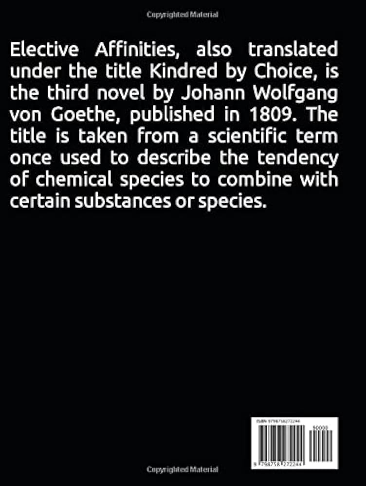 Zukunft der Literatur Literatur der… Amazon.com: Elective Affinities: 9798758272244: von Goethe