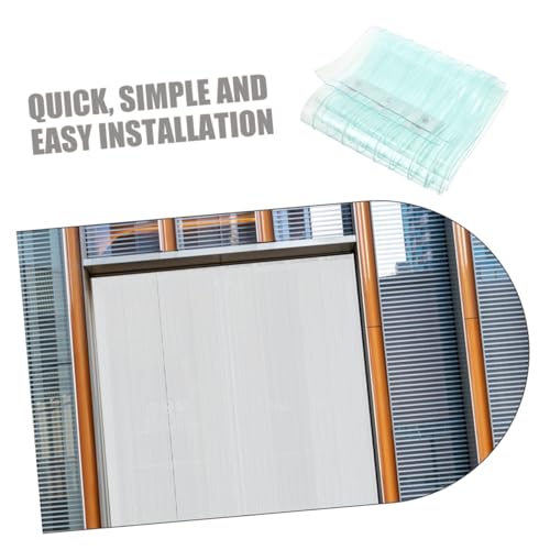 Rideau de porte transparent PVC isolant thermique LIFKOME pour congélateur et garage - 5