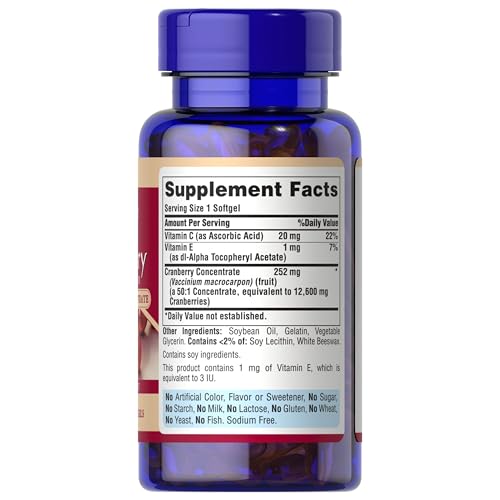 Puritan'S Pride 13791 Triple Strength Cranberry Fruit Concentrate 12,600 Mg thumb #2