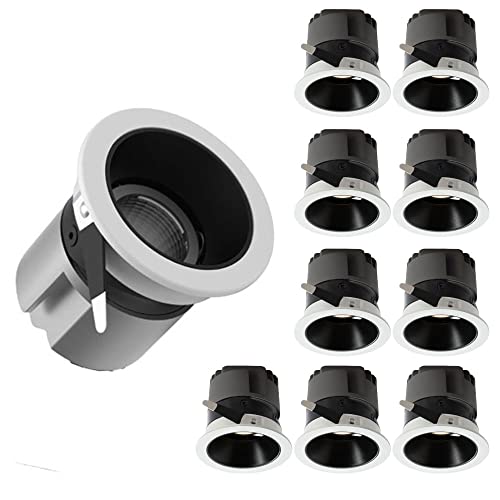 uhyOHF 3.3” LED Adjustable Rotating Downlight 10 Pack, 30° Swing