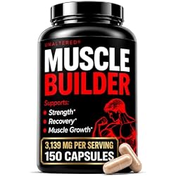 UNALTERED 6-in-1 Anabolic Muscle Builder for Men - Growth, Size, Strength - Natural Muscle Building Supplement & Energy Booster - Tribulus Terrestris, Ginseng, Vitamin D3, Ashwagandha - 150 Capsules