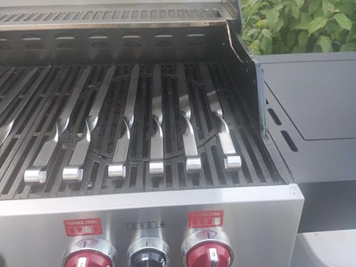 6 Adana Kebab Grillspieße aus Edelstahl Stärke 2mm Länge 40cm Breite 2cm Fleischspieße mit Tasche - Optimal für Gasgrills