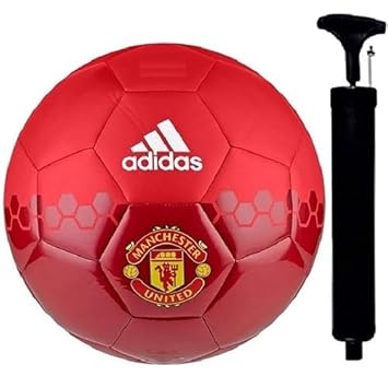 SBJT MUFC Football for All Ages Suited for The Grass Fields | PU | Suitable for Grass |Practice Ball | Soccer Ball | for Men/Women | Football Size - 5 (with Pump)